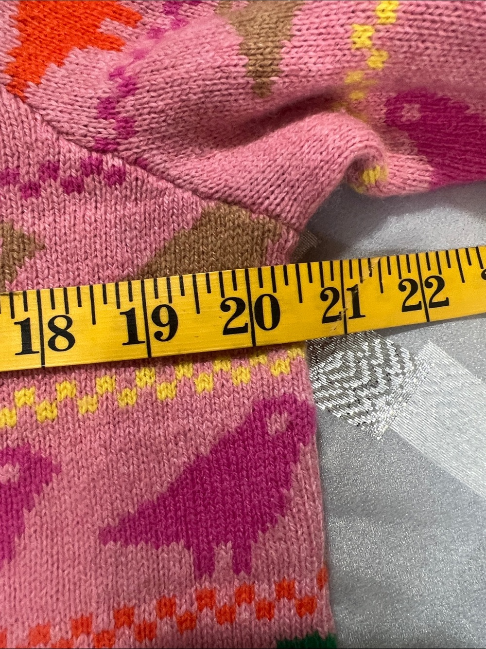 Boden Edie Fair Isle Pink Birds Sweater Women’s Size M - Picture 4 of 9